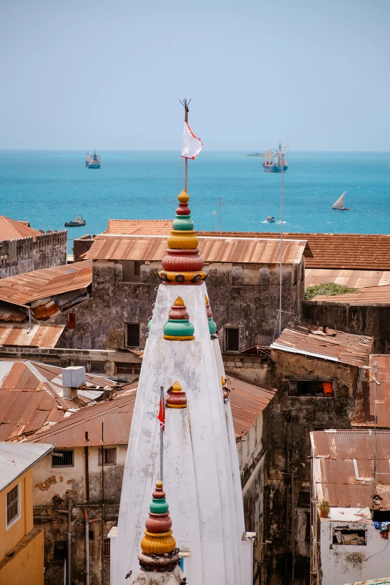 Stone Town rooftops overlooking the ocean